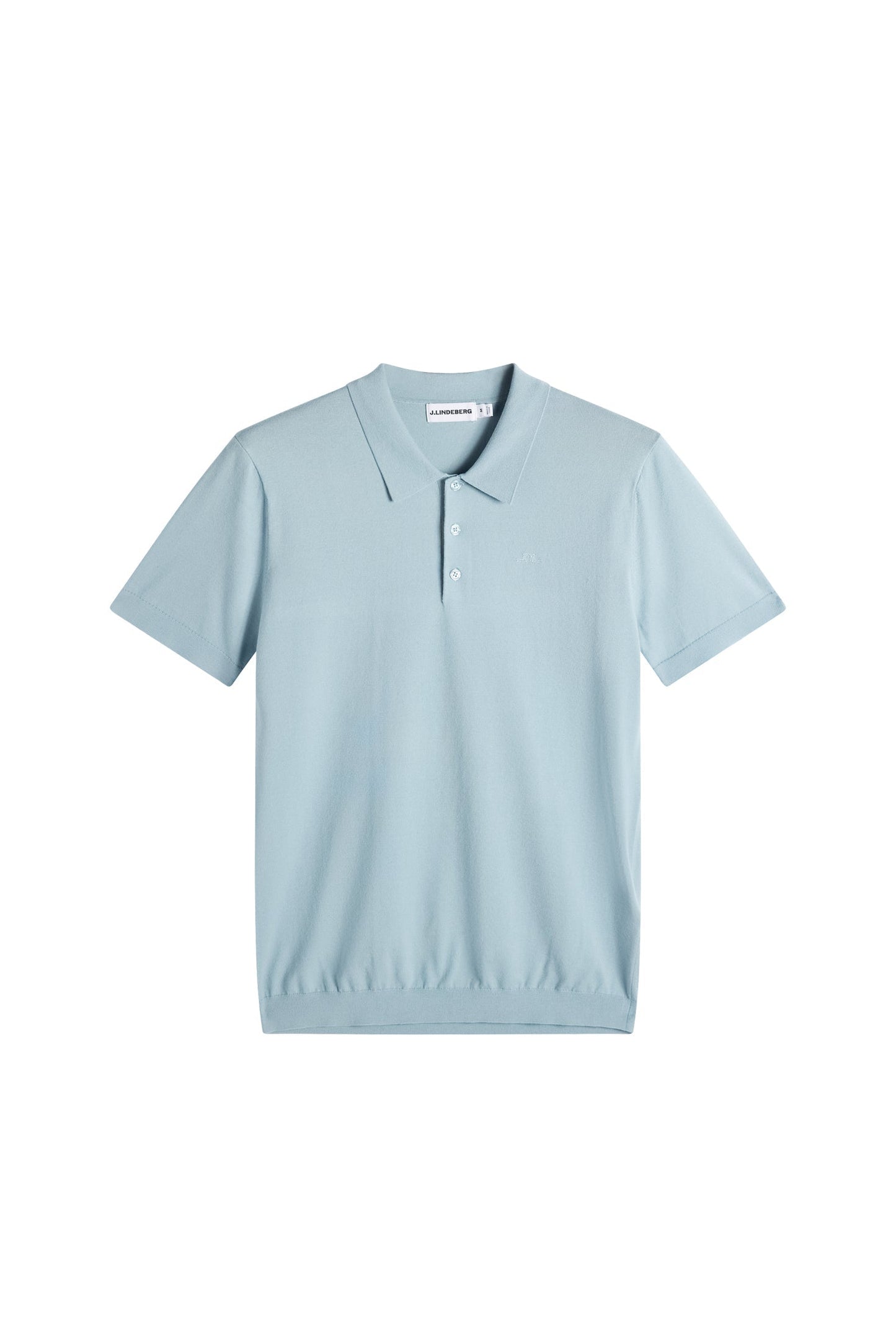 Ridge Knitted Polo / Forget-Me-Not