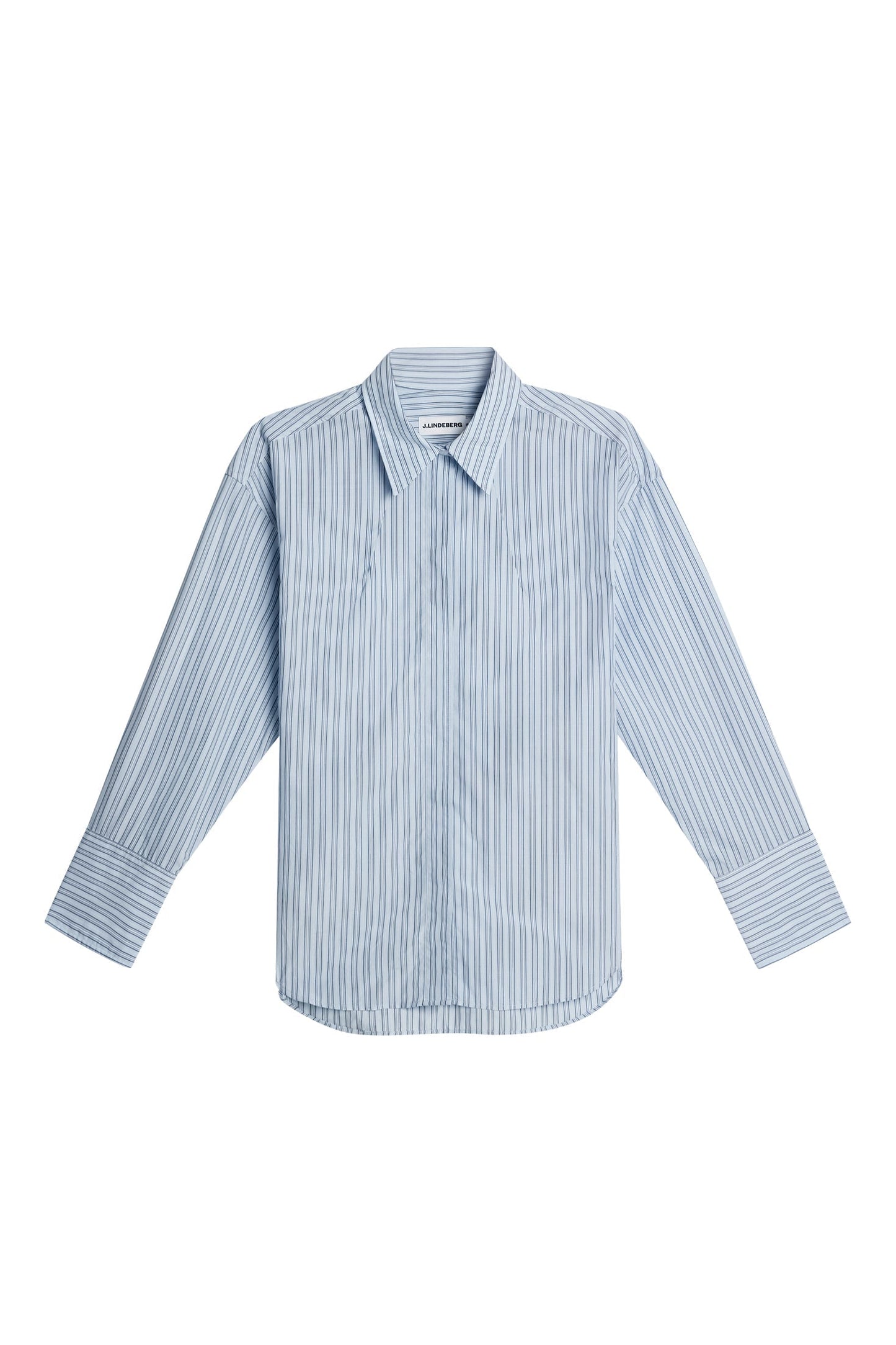 Kristina Cotton Stripe Shirt / Forget-Me-Not