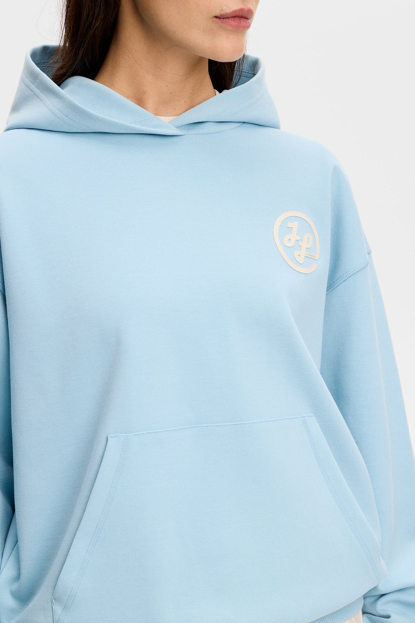 Cove Print Hood / Forget-Me-Not