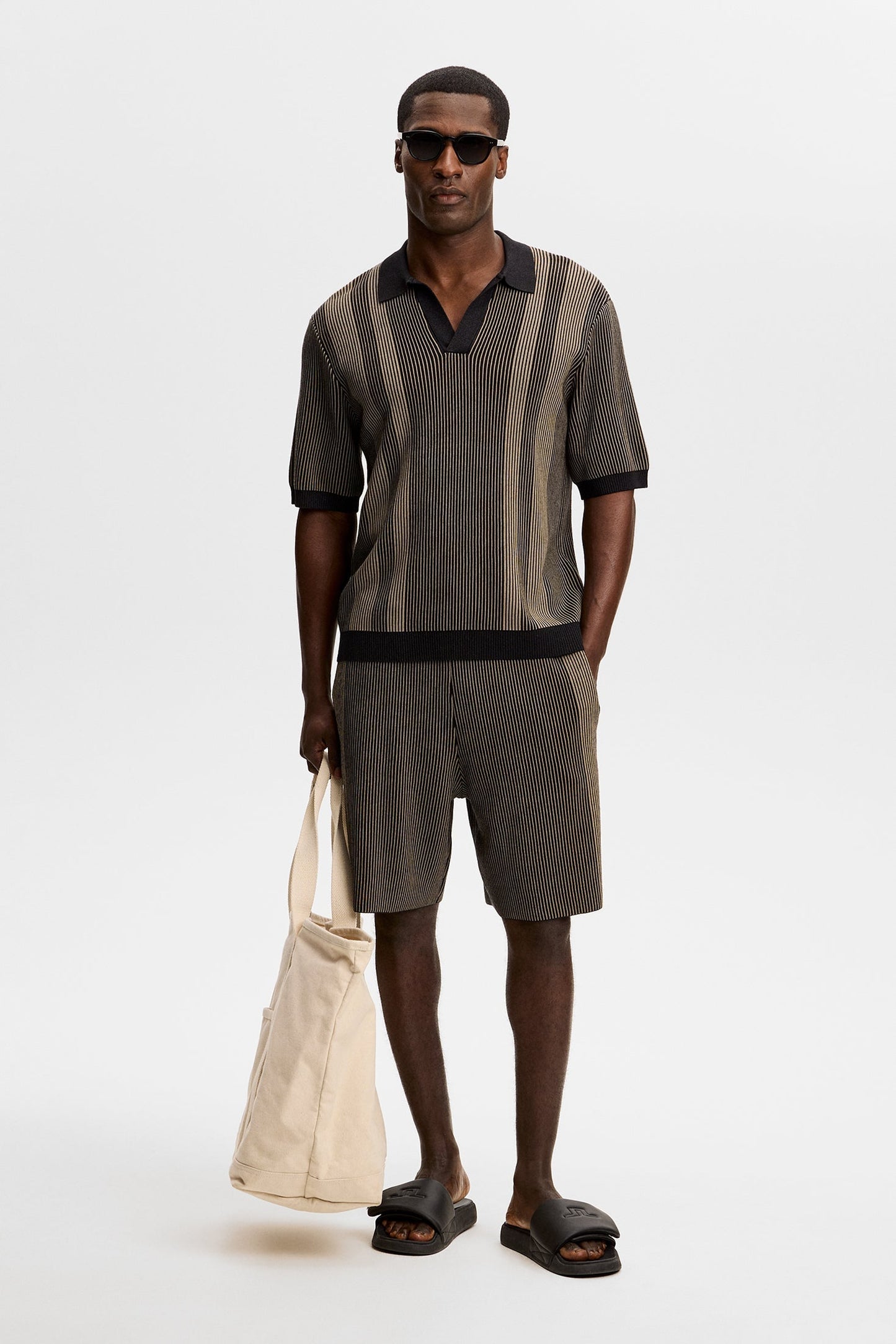 Sal Knitted Polo / Black