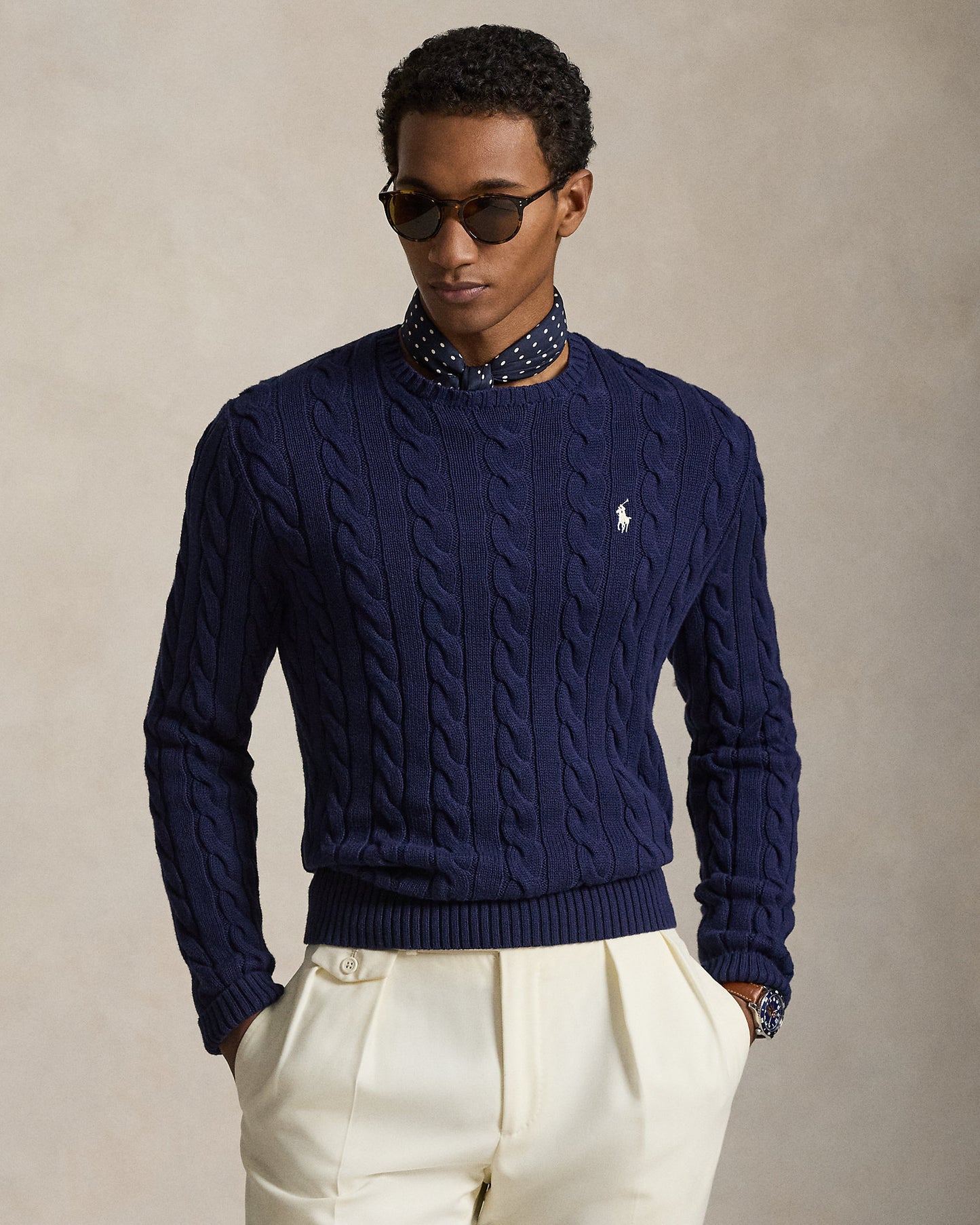 Cable-Knit Cotton Jumper